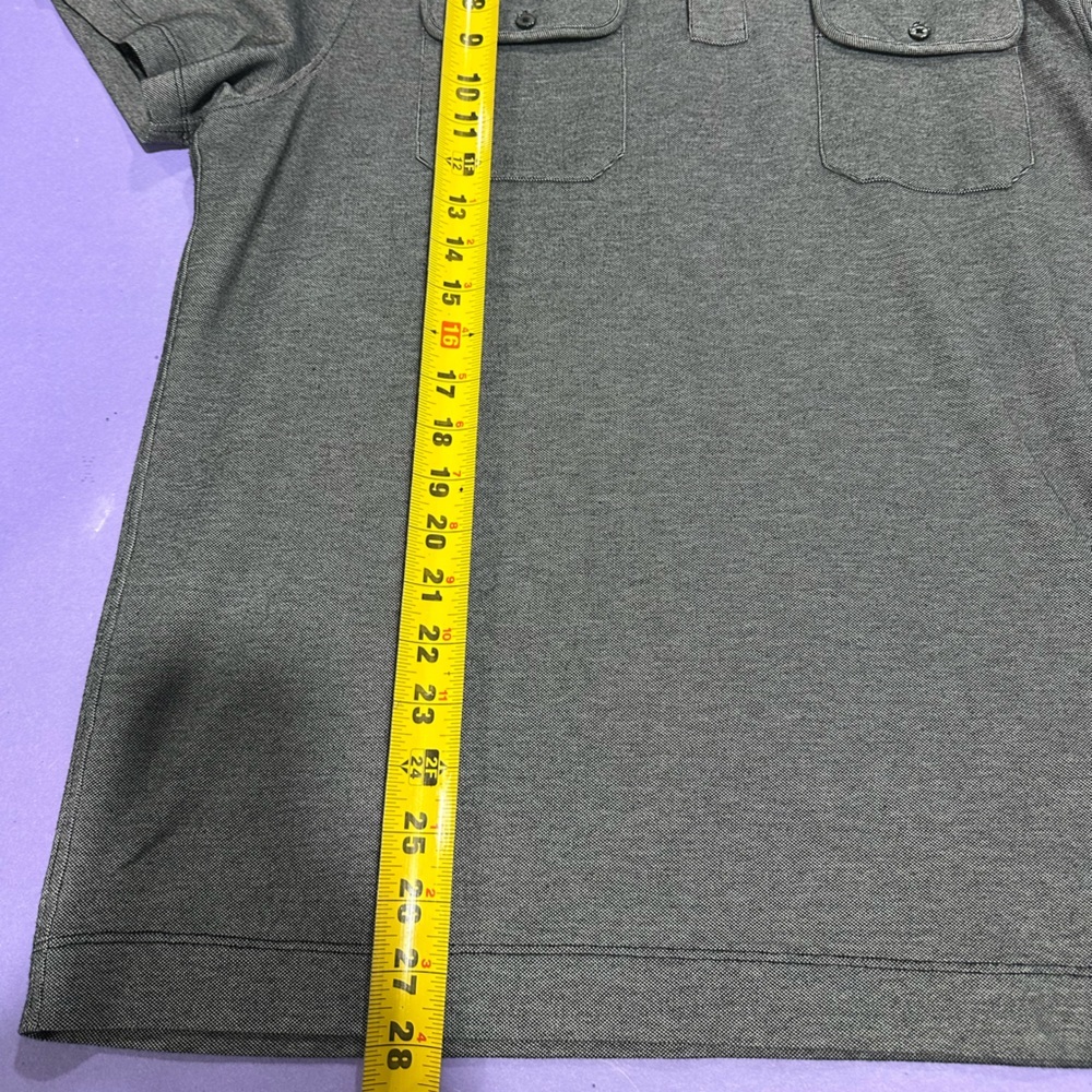 Michael Kors Men's Short-Sleeve Polo in Charcoal Gray - Picture 5 of 6